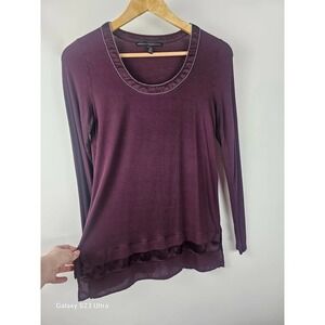 White House Black Market, szXS, burgundy, long sleeve